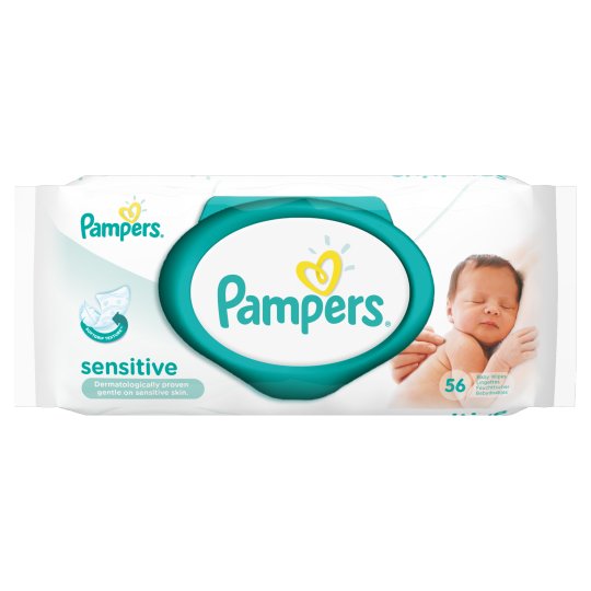 Pampers Sensitive Baby Wipes, 56